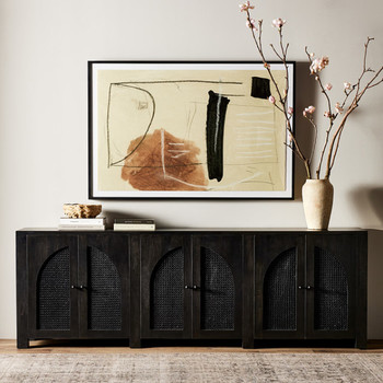 Low sideboards combine with the sophisticated style of tall storage cabinets to achieve the ideal balance and proportion your dining space. | Scout & Nimble