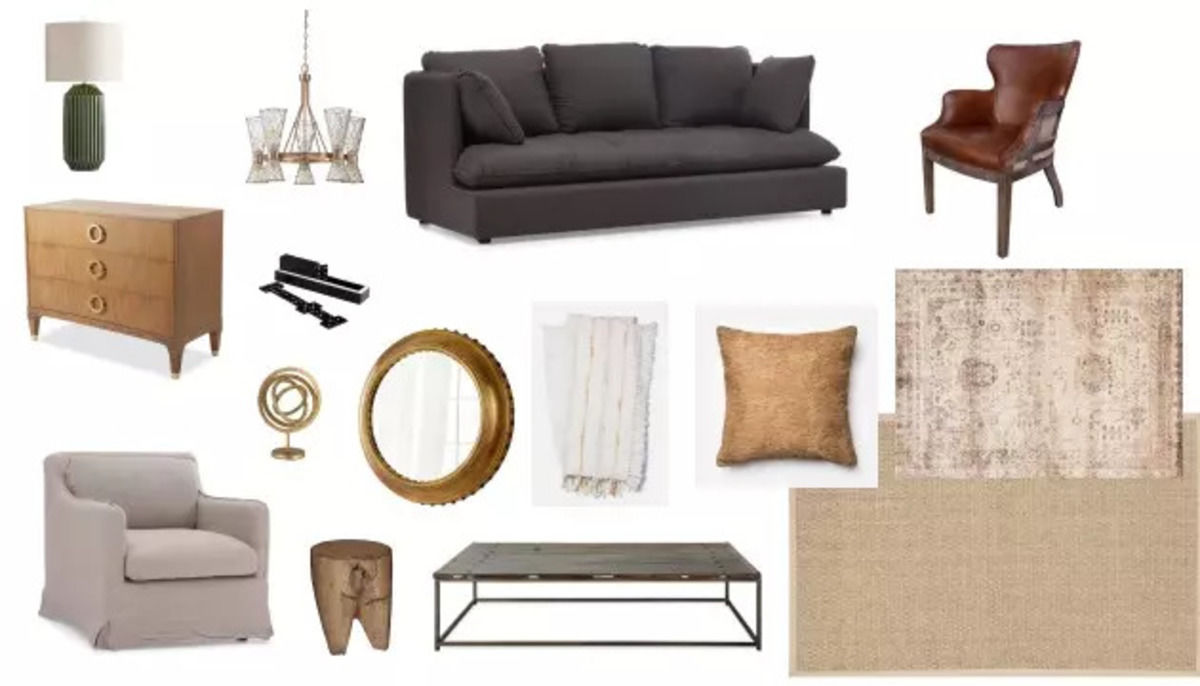 Neutral masculine eclectic living room image 0