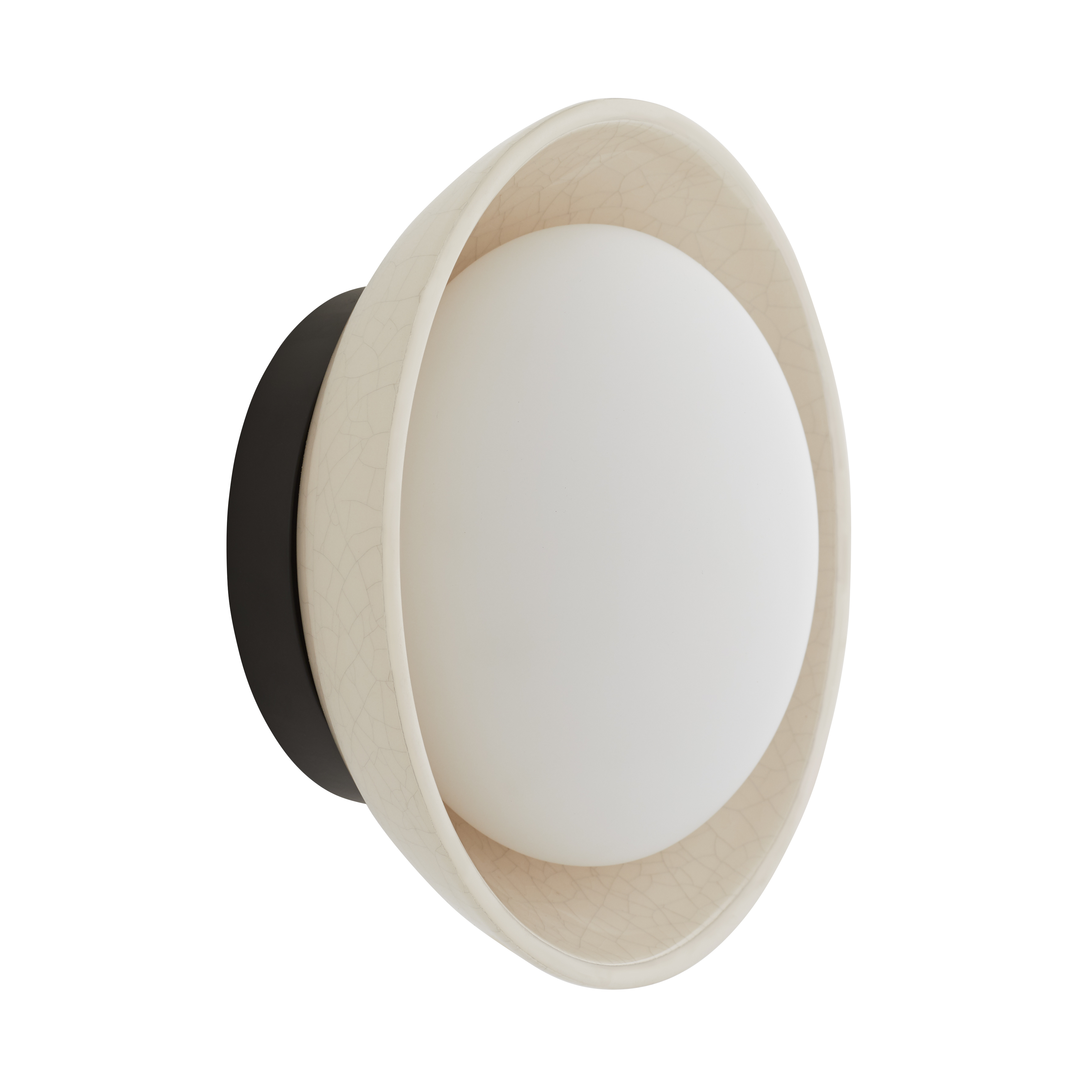 Scout & Nimble Glaze Small Ivory Stained Ceramic Sconce