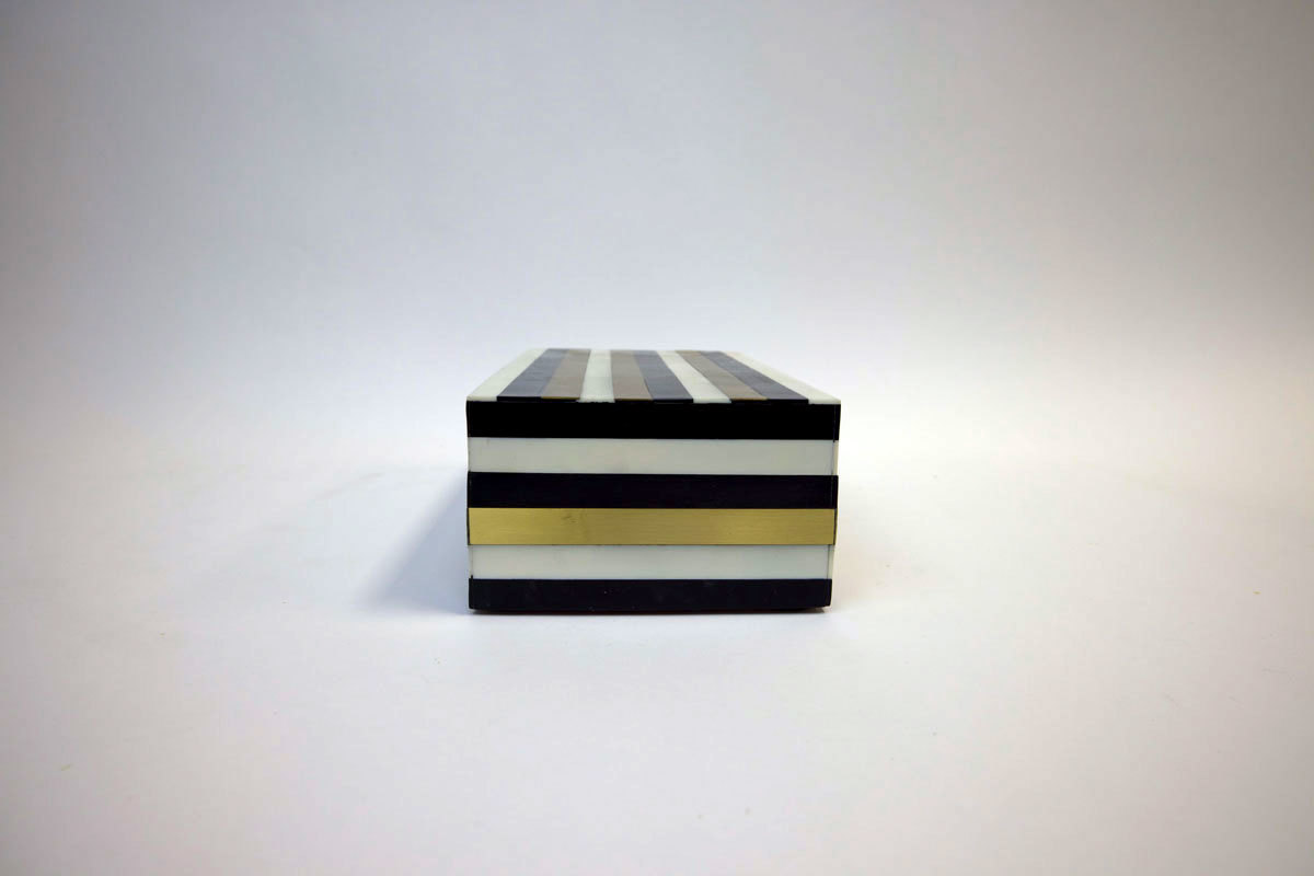 Scout & Nimble Harper Small Black & Gold Bone Box