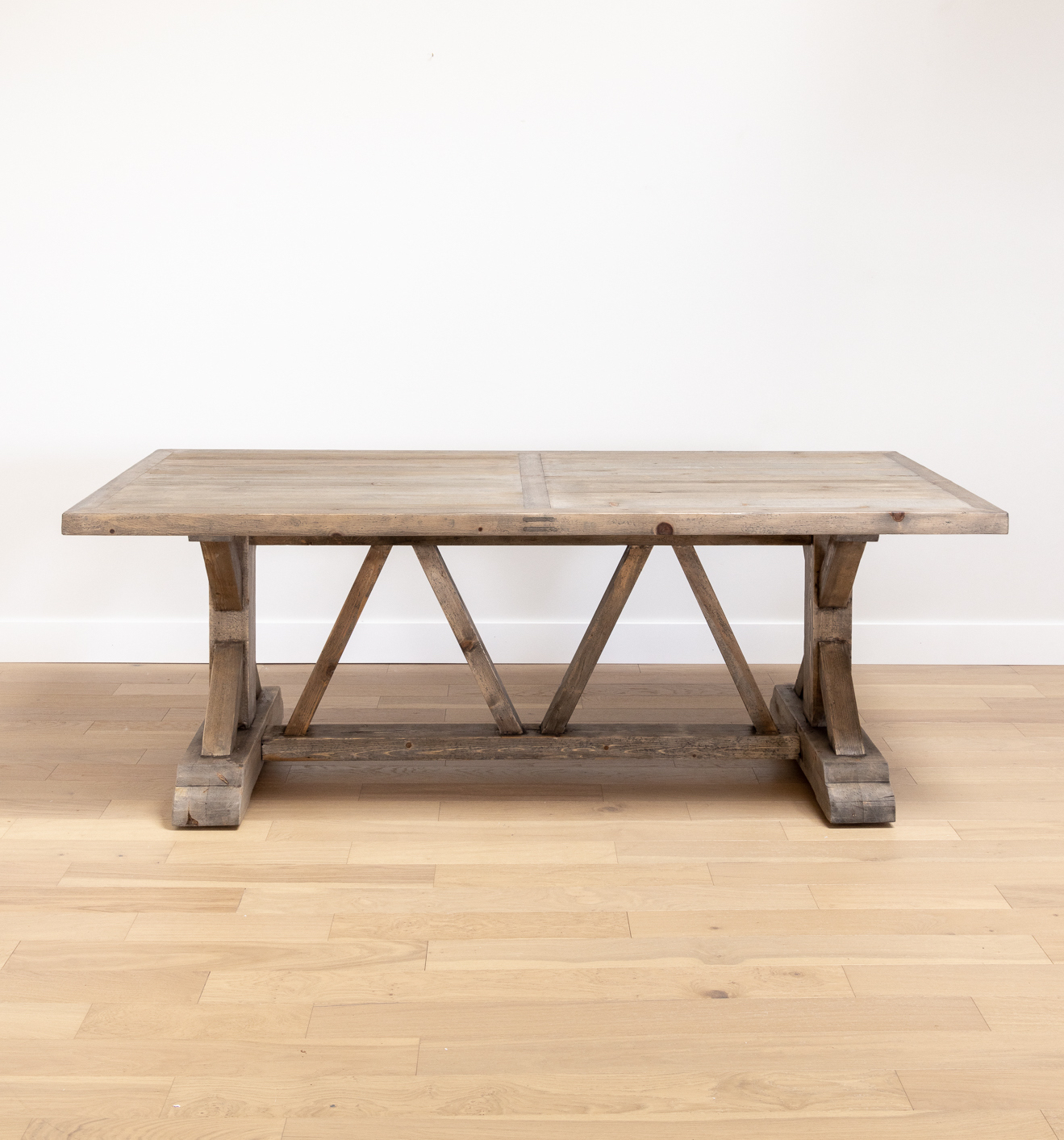 Ruth Wooden Trestle Dining Table Scout & Nimble