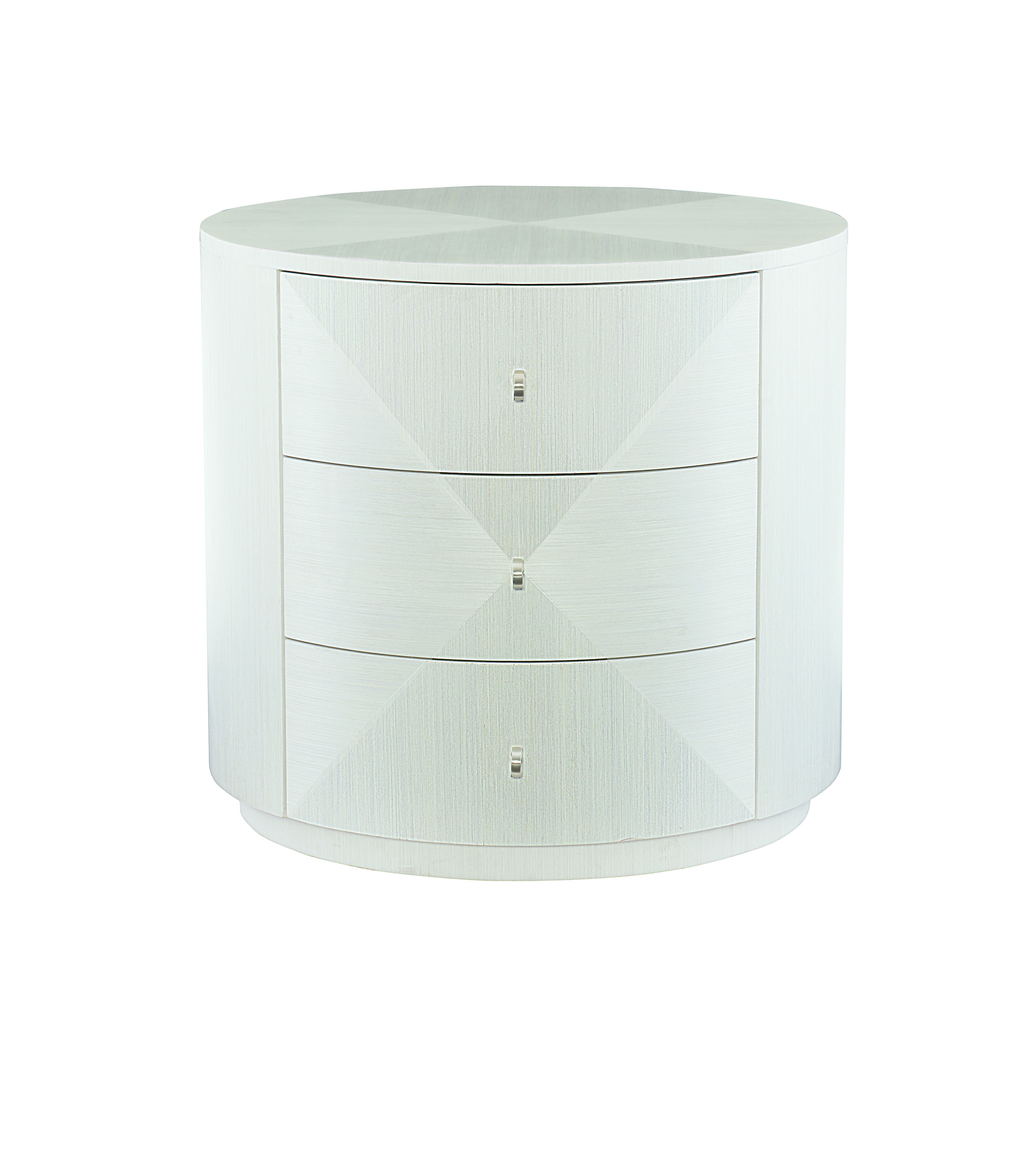 Scout & Nimble Axiom Round Linear White Chairside Table