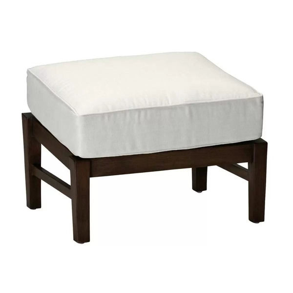 Croquet Aluminum Mahogany Ottoman | Scout & Nimble