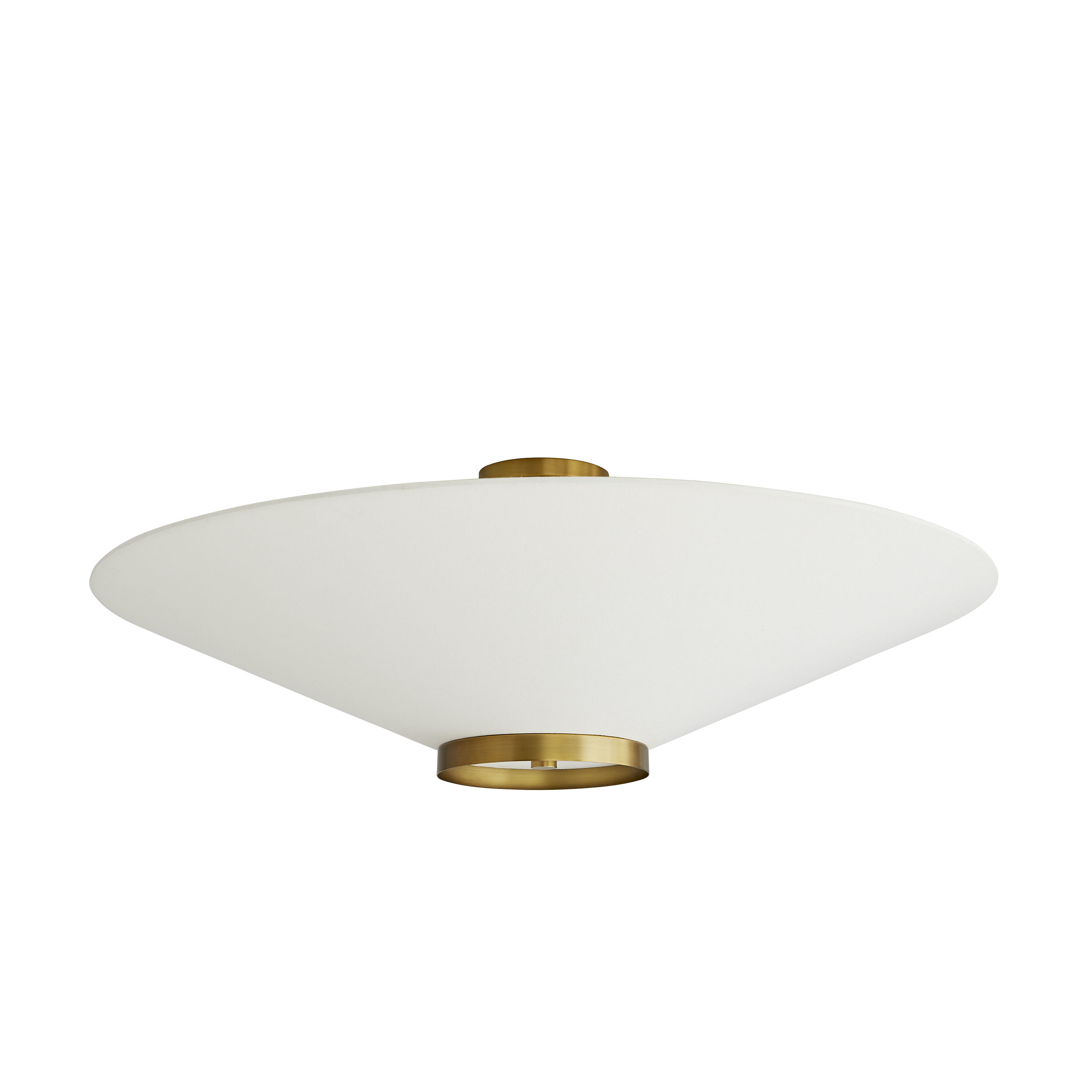 Scout & Nimble Decker Antique Gold Brass Steel Semi Flush