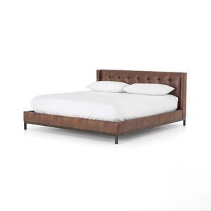 tobacco stick headboard Newhall Queen Bed-Vintage Tobacco