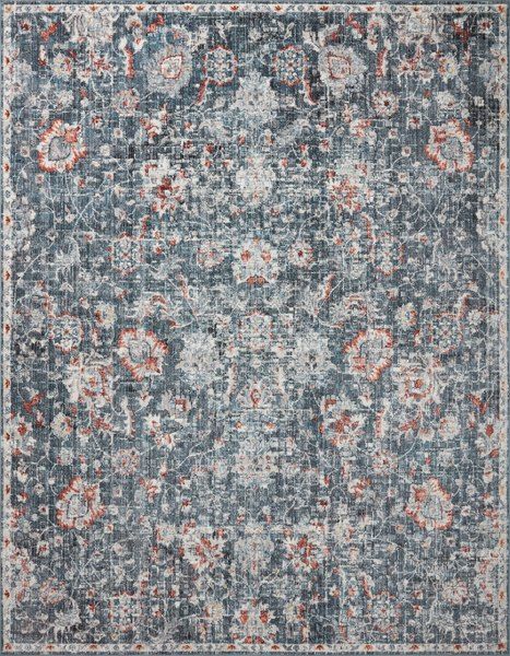 Rust Blue Rug Skin Cassandra Blue / Rust Rug | Scout & Nimble
