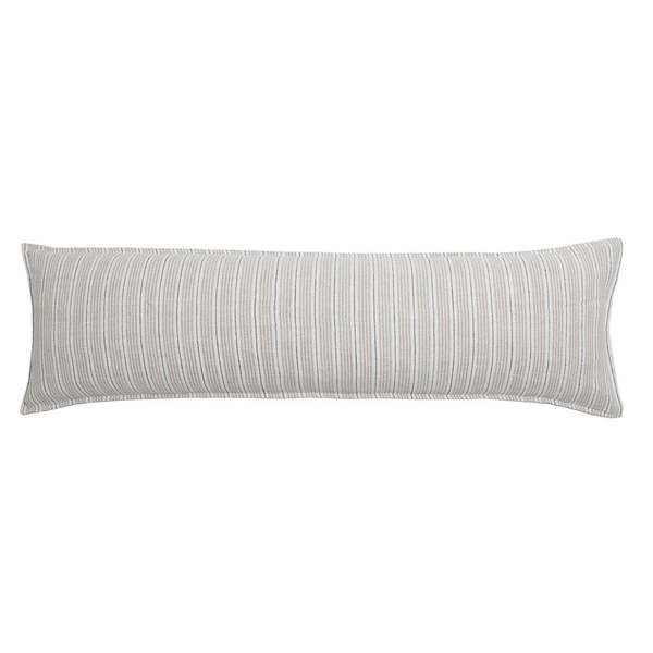 Newport 18" x 60" Decorative Body Pillow with Insert Natural / Midnight
