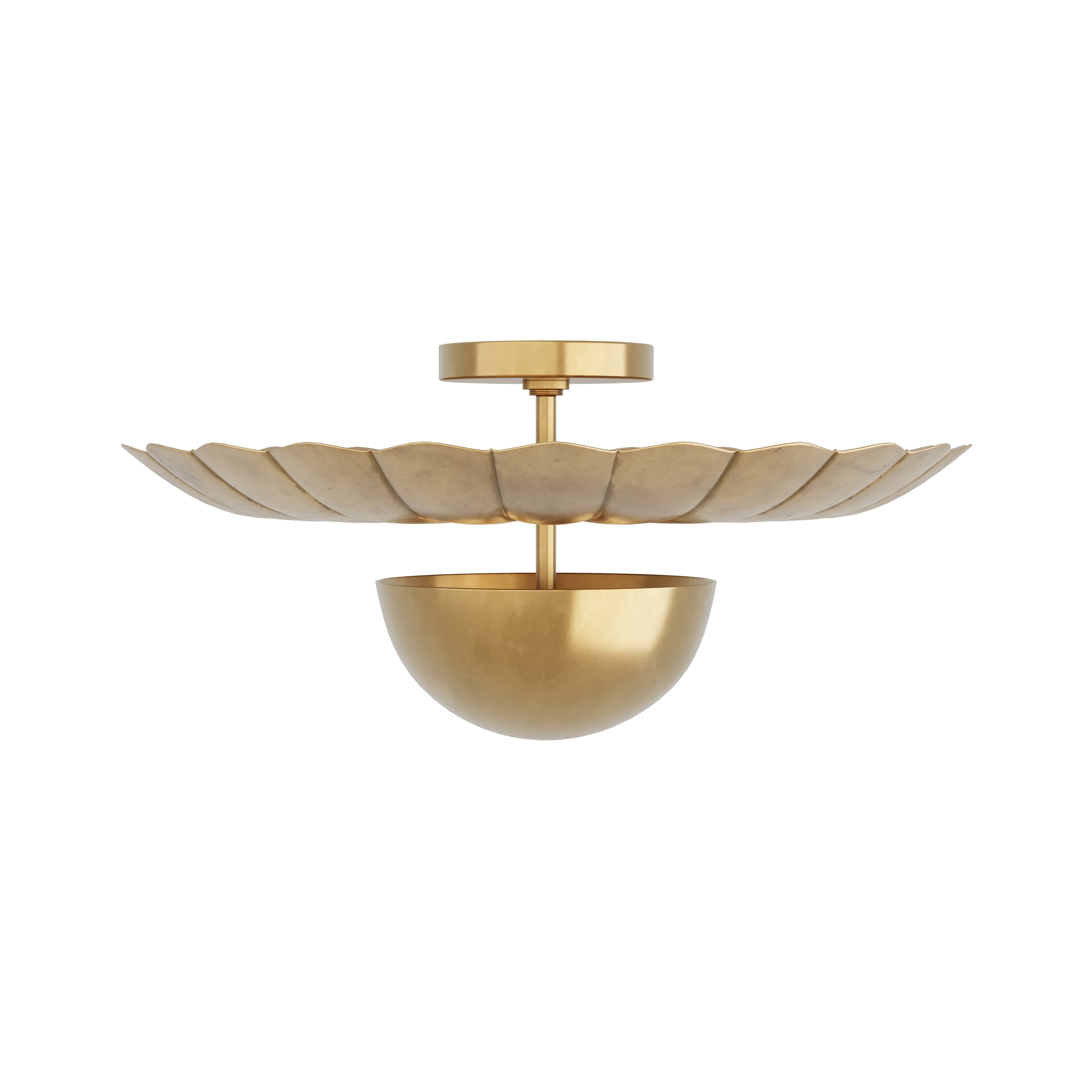 Scout & Nimble Teresa Antique Gold Brass Flush Mount