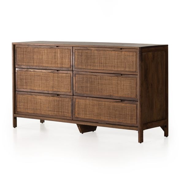 Sydney Brown-Wash 6-Drawer Mango Wood Dresser | Scout & Nimble