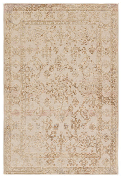 Salerno Indoor / Outdoor Medallion Gold / Ivory Rug 8' x 10'