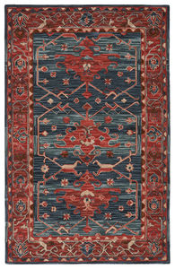 Vibe By Cinnabar Handmade Medallion Red/ Blue Rug main image