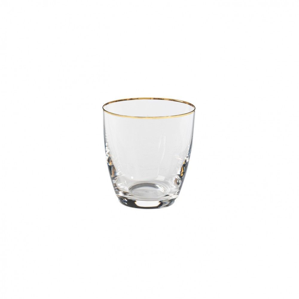 Scout & Nimble Sensa Glassware Tumbler, Set Of 6   Clear With Golden Rim