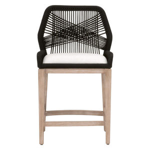 Loom Platinum Rope Mahogany Counter Stool Scout Nimble