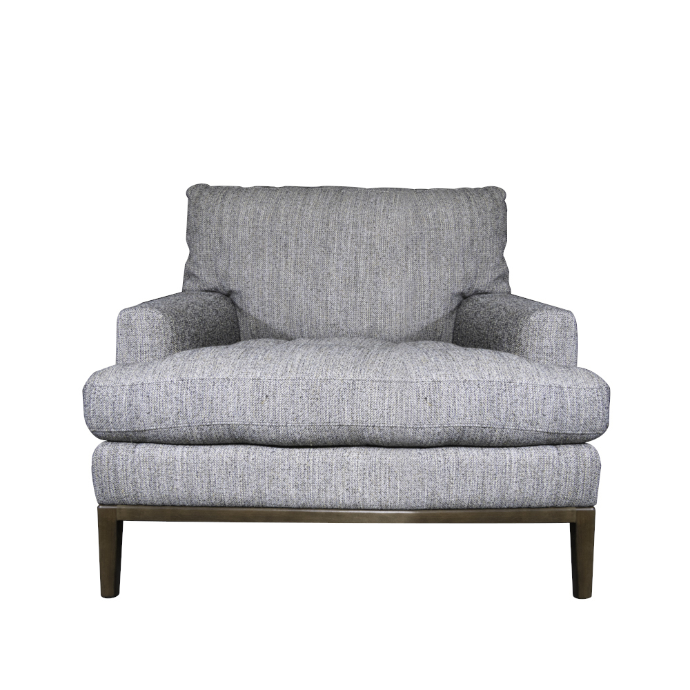 Scout & Nimble Lewis Metallic Oyster Performance Fabric Chair