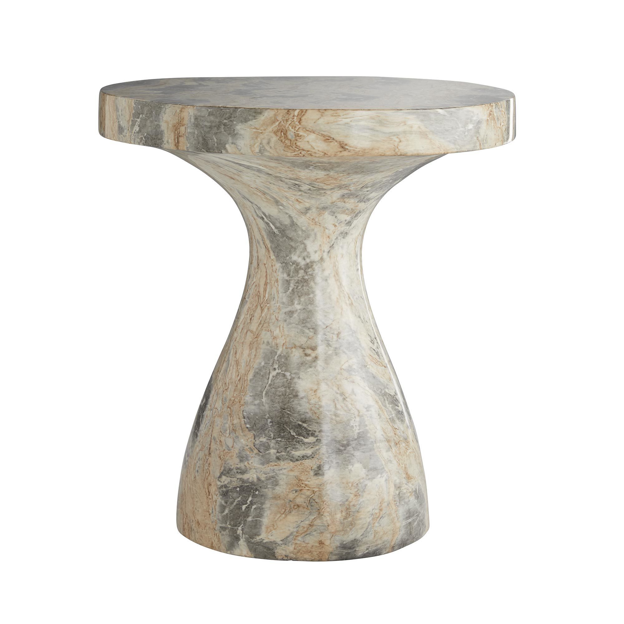Scout & Nimble Serafina Large Faux Marble Concrete Accent Table