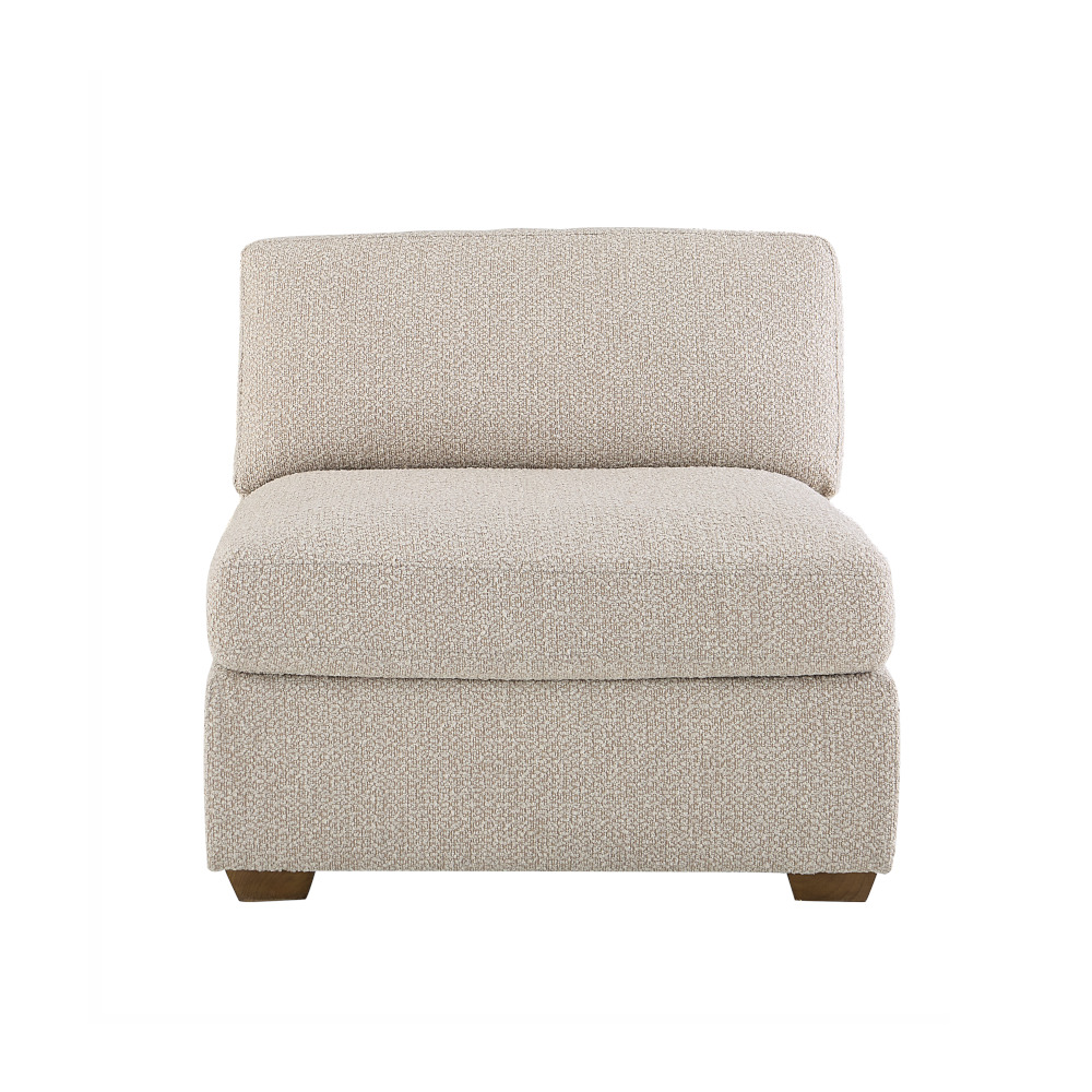 Scout & Nimble Reese Textured Oatmeal Performance Fabric Armless Sofa