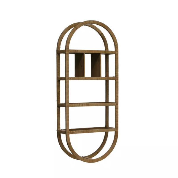 Oval Rattan Wall Shelf Scout & Nimble