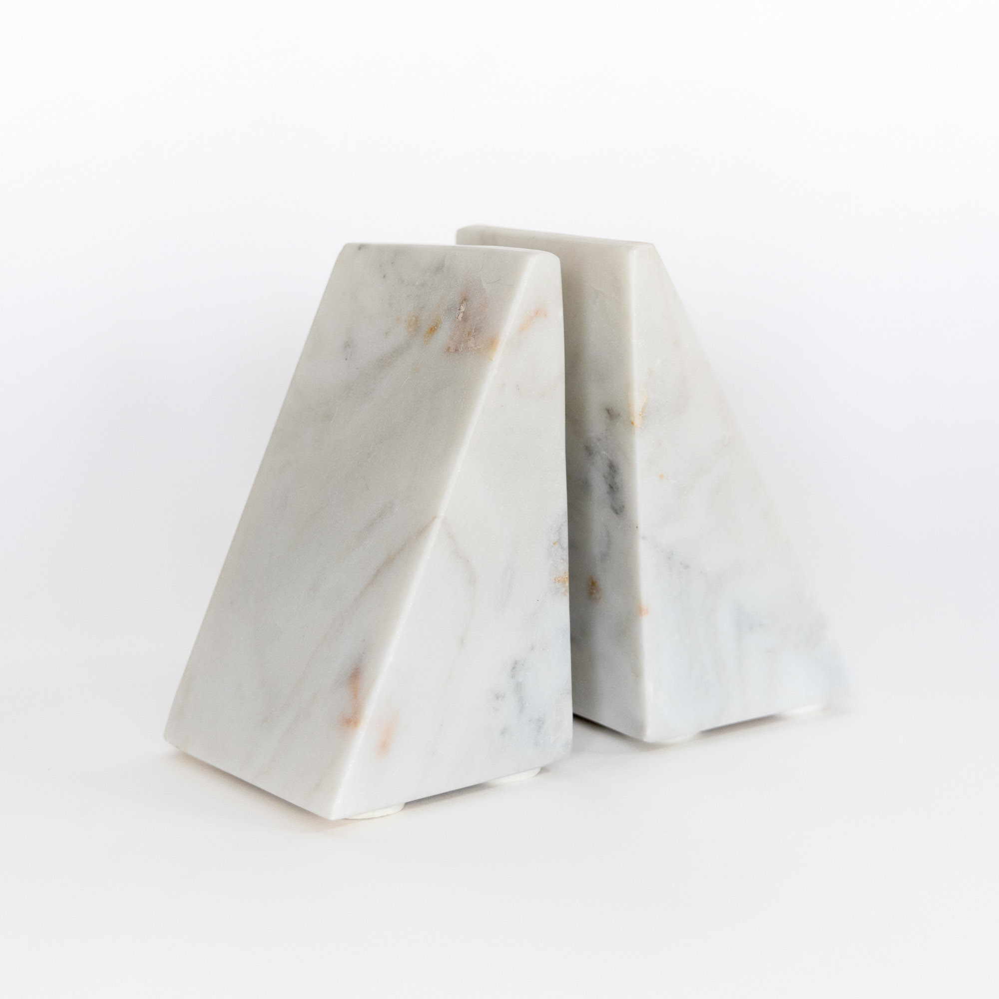 Scout & Nimble Alexandra White Marble Bookends