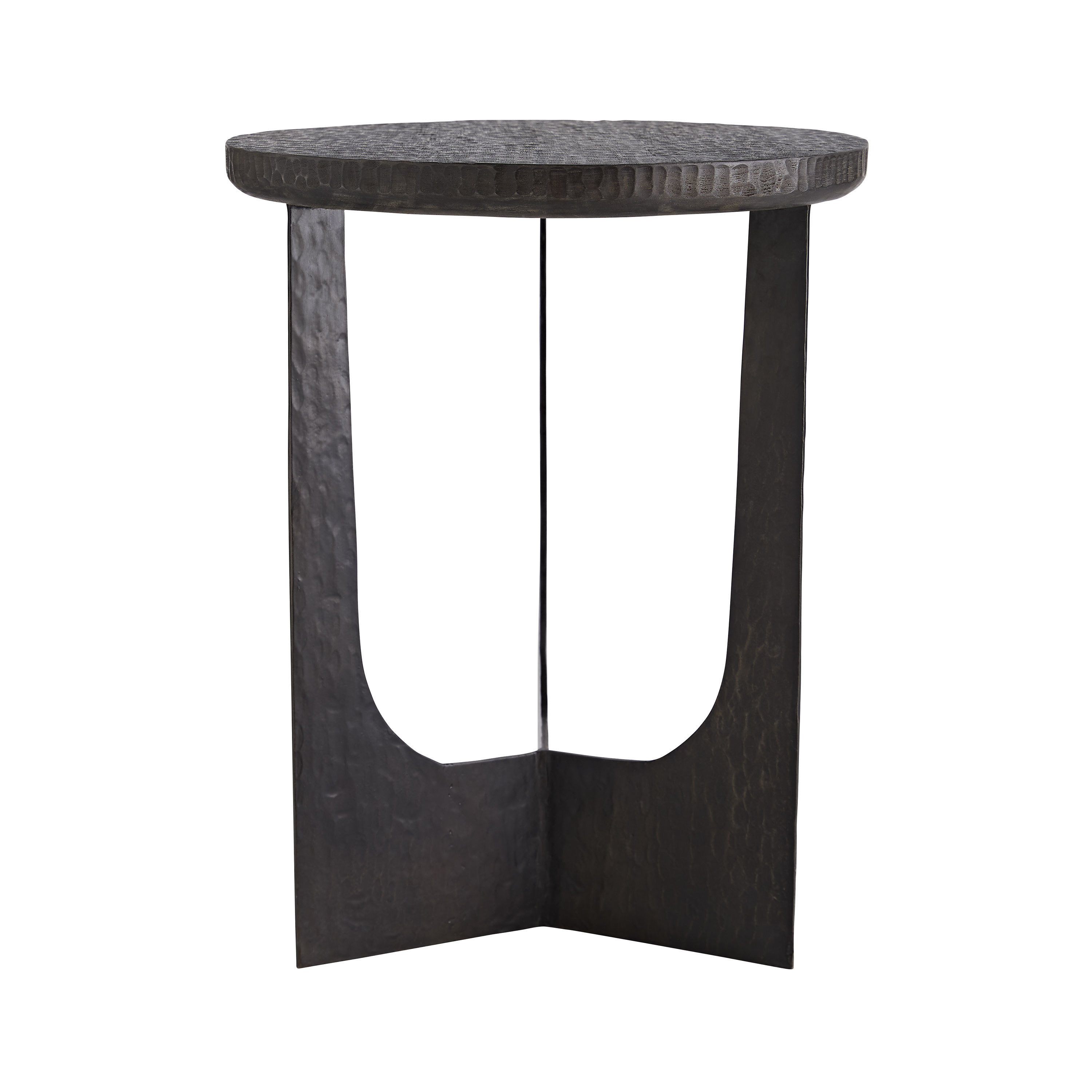 Scout & Nimble Dustin Black Mango Wood Accent Table