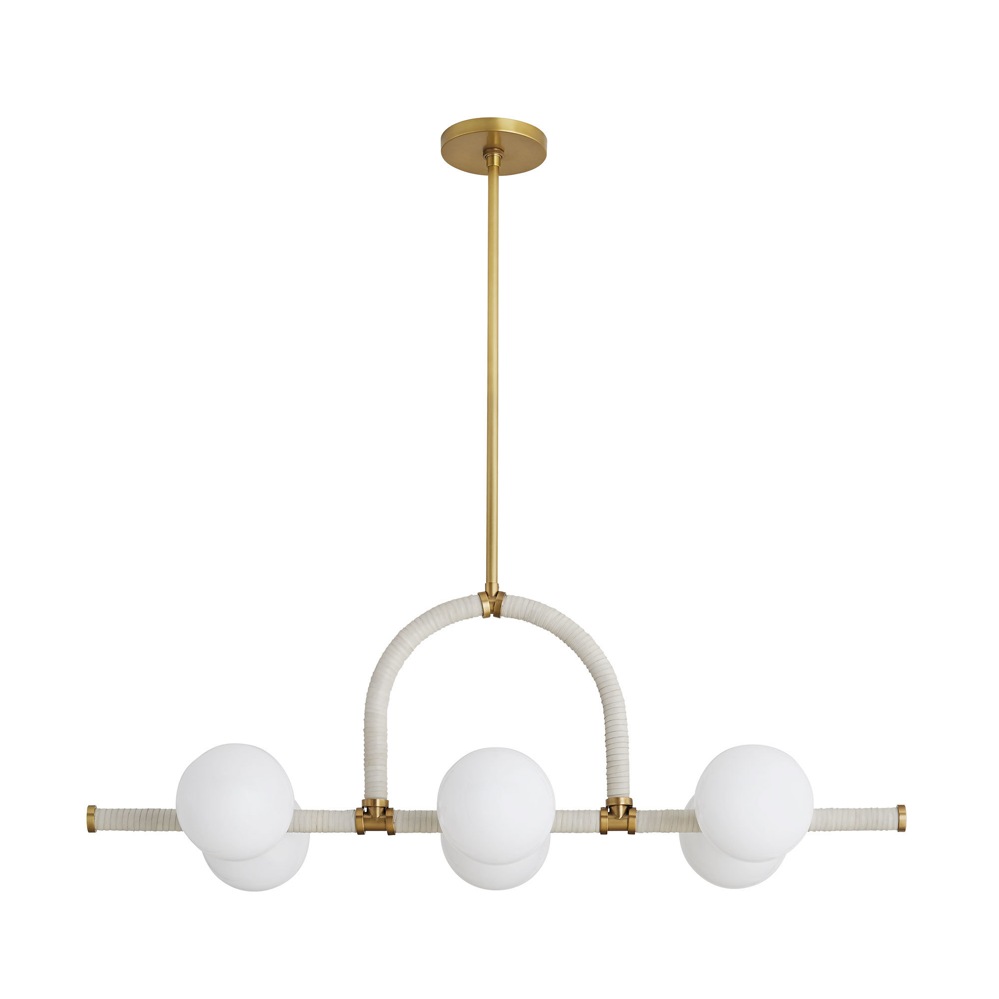 Scout & Nimble Harrison Antique Gold Brass Linear Steel Chandelier