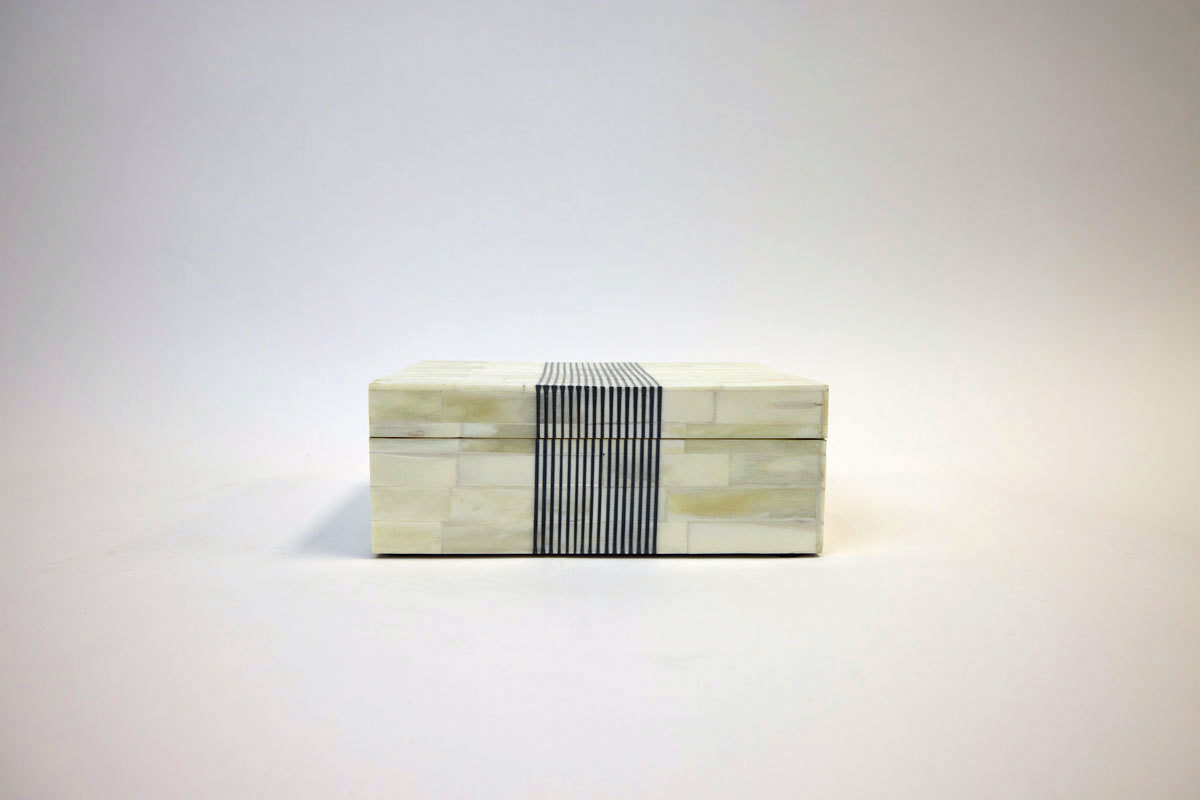 Scout & Nimble Olivia Pin Striped Bone Box