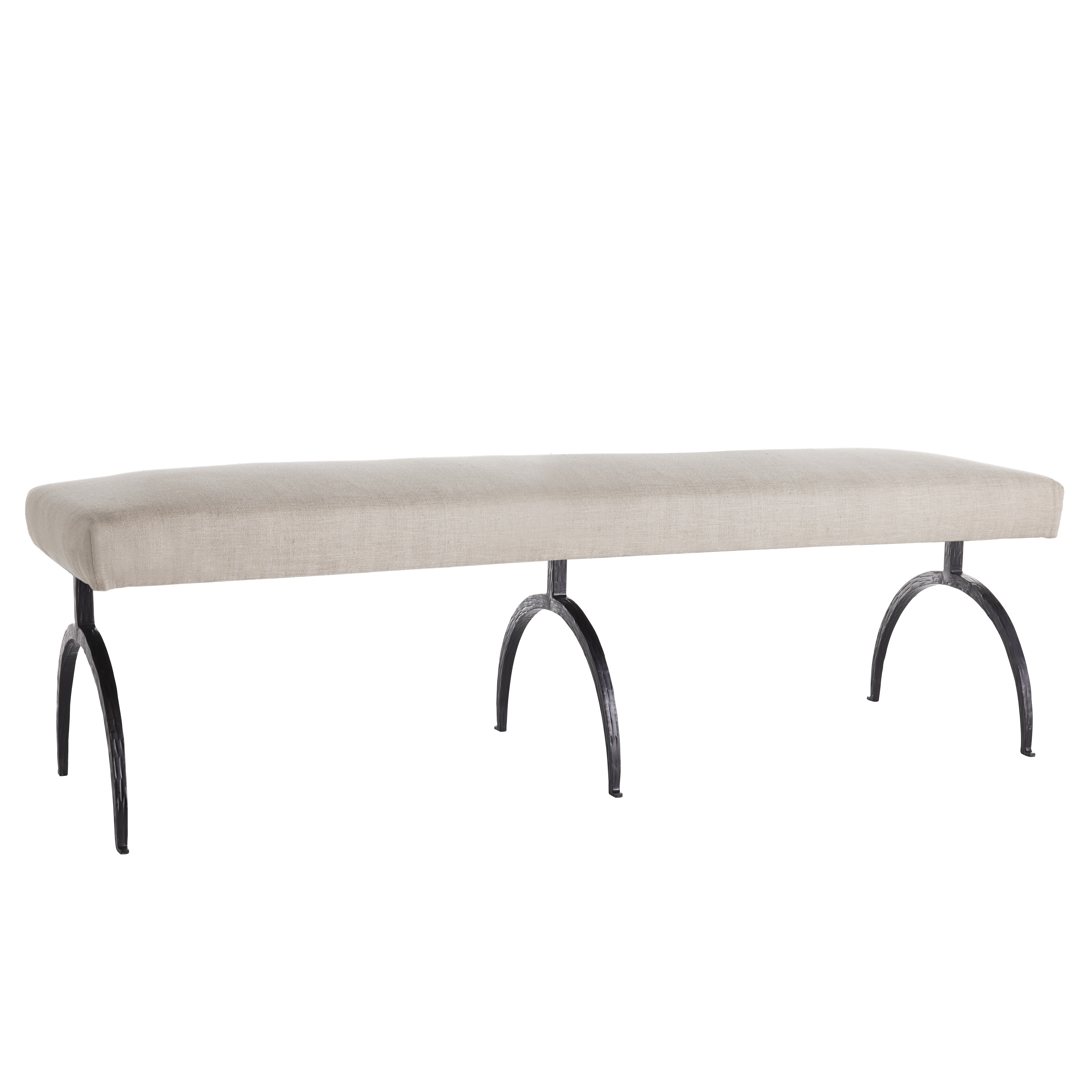 Scout & Nimble Bahati Natural Upholstered Linen Bench