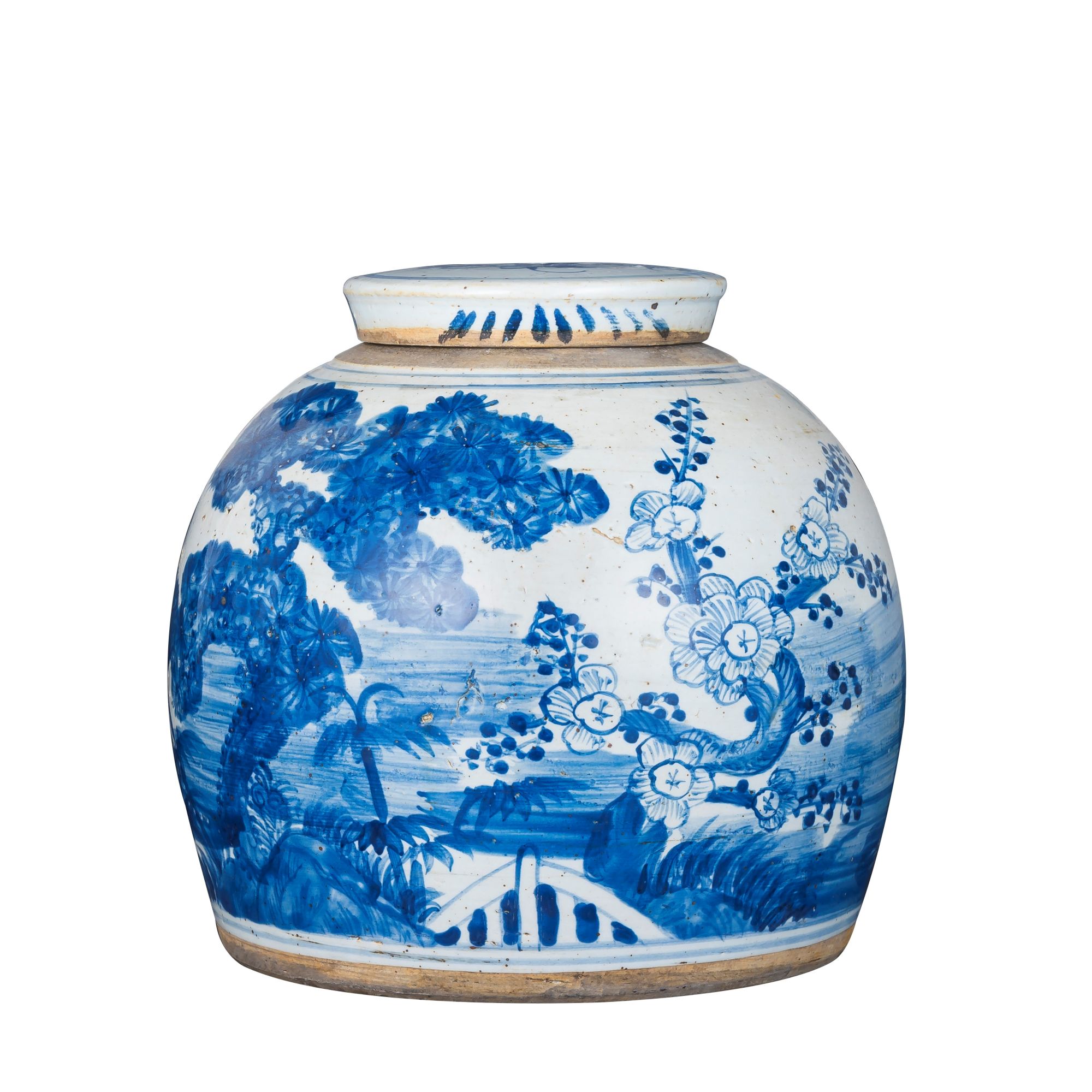 Vintage Ming Jar Pine Motif