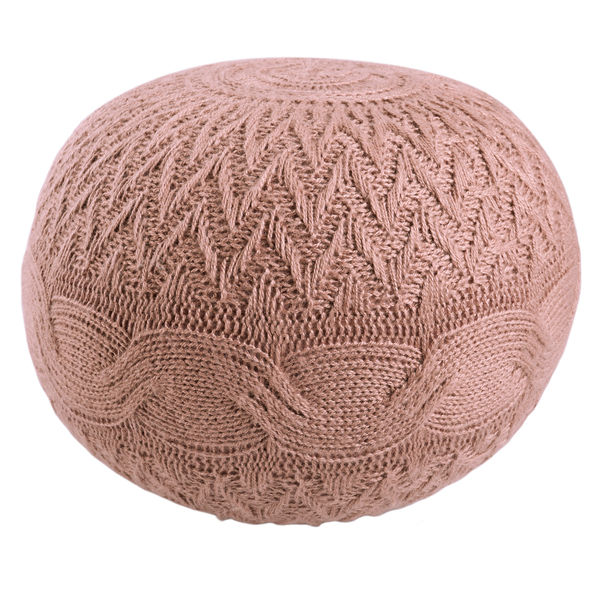 Kay Solid Rose Round Pouf | Scout & Nimble