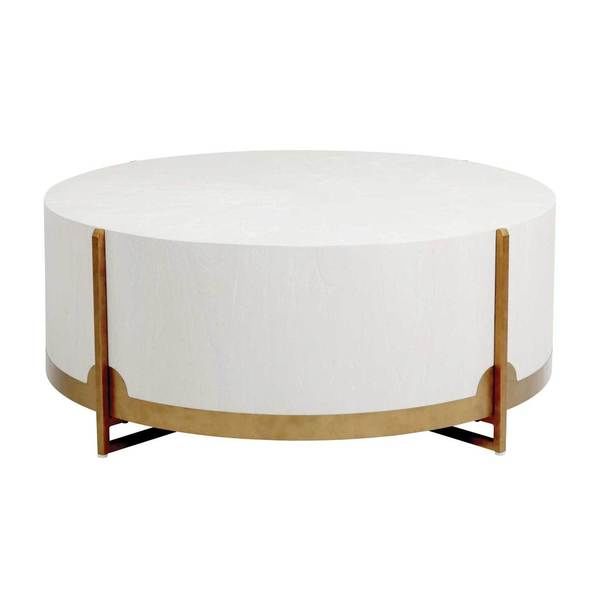 Clifton White Oak Drum Coffee Table | Scout & Nimble