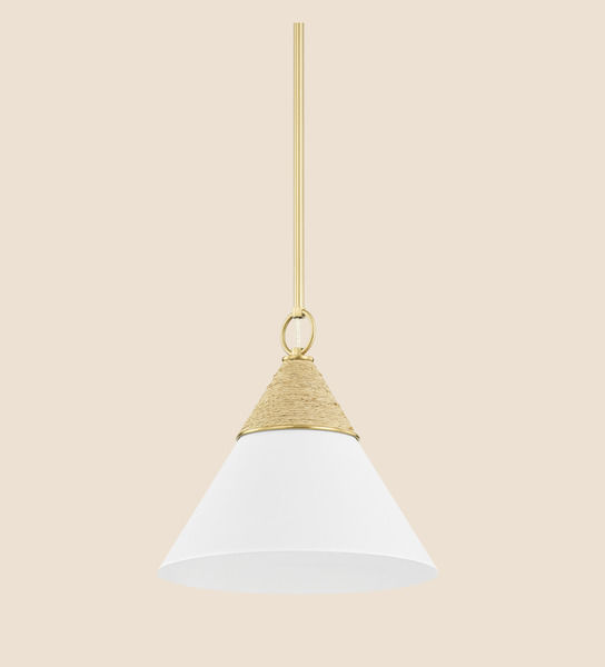 Mica 1-Light Modern Coastal Rope-Wrapped Small Pendant