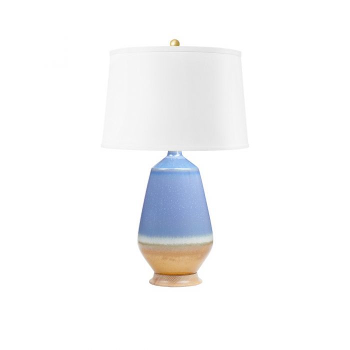 Scout & Nimble Tupelo Blue & Light Brown Porcelain Lamp