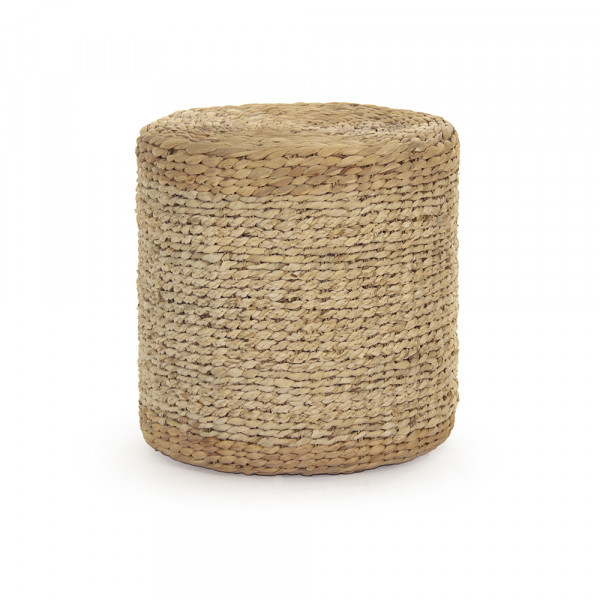 Woven Water Hyacinth Cylinder Stool