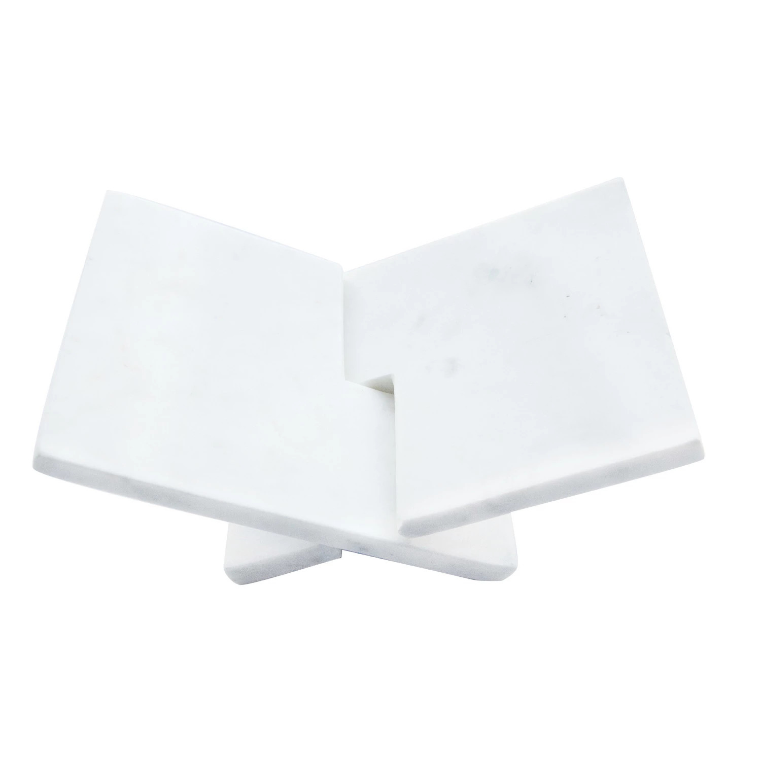 Scout & Nimble Interlocking White Marble Book Holder