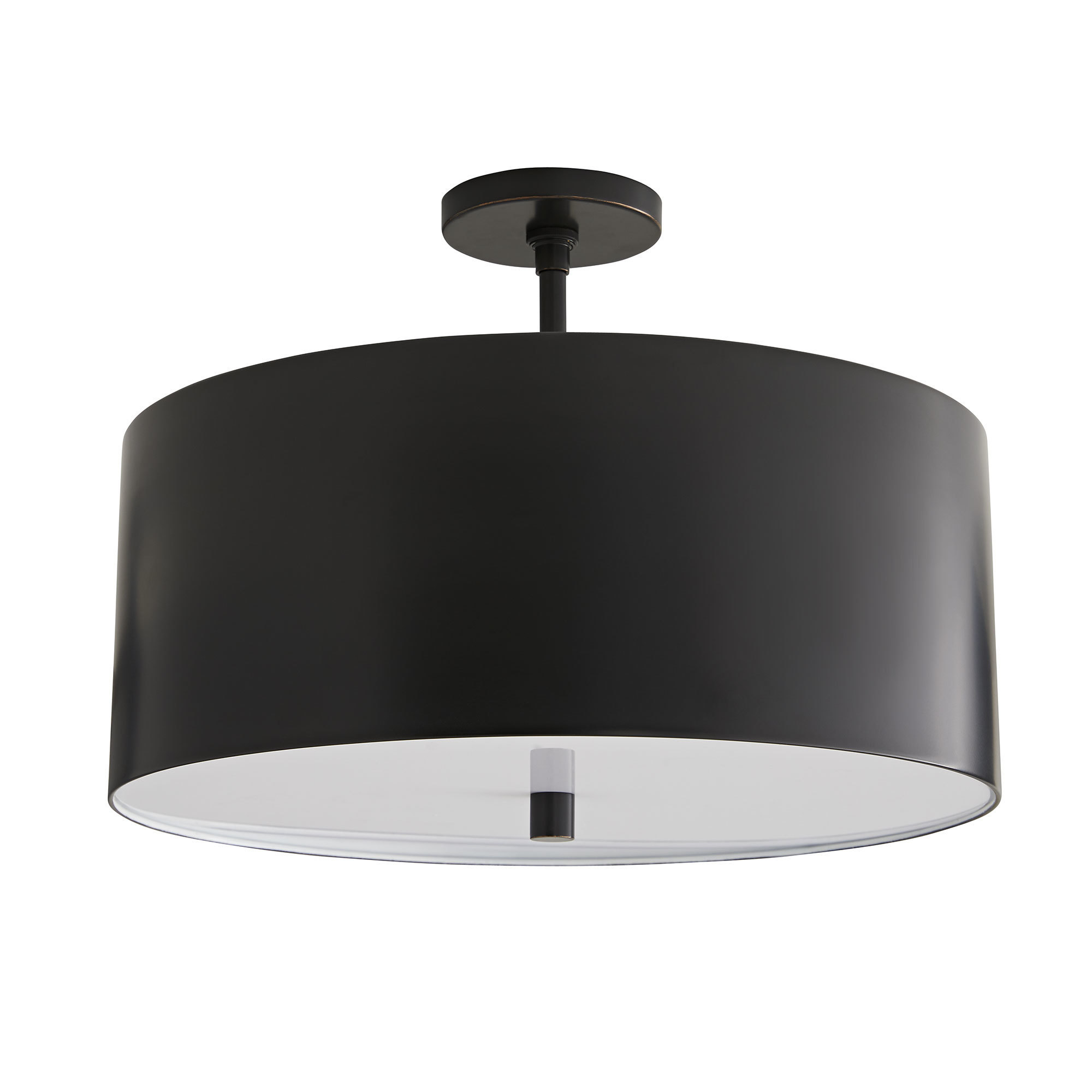 Scout & Nimble Tarbell Black Bronze Steel Semi Flush