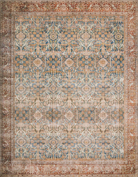 Layla Ocean / Rust Rug - 9'0