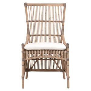 Spindle Rattan Dining Room Chairs With Cushions, Set Of 2 main image