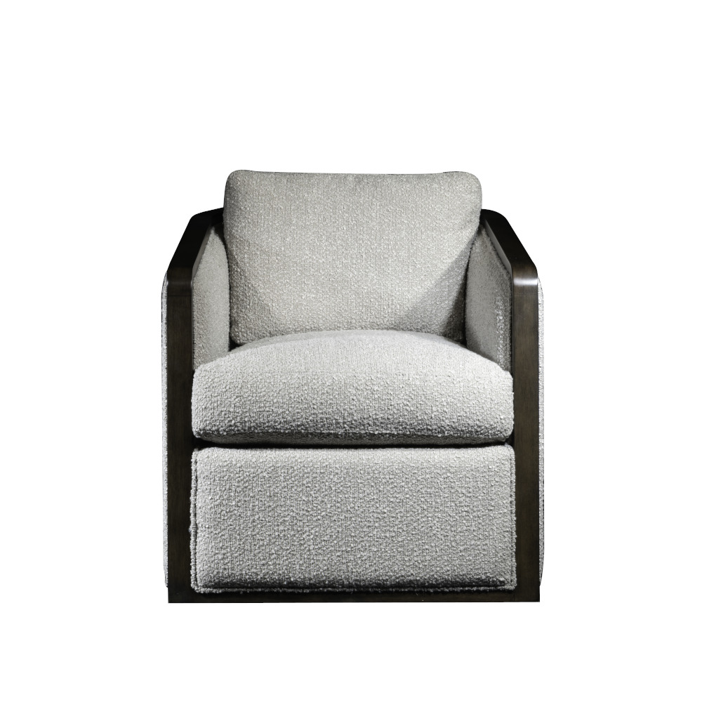 Scout & Nimble Colby Glenn Frost Performance Fabric Occasional Swivel Chair