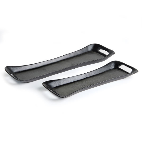 Secilia Decorative Black Metal Trays, Set of 2 Scout & Nimble