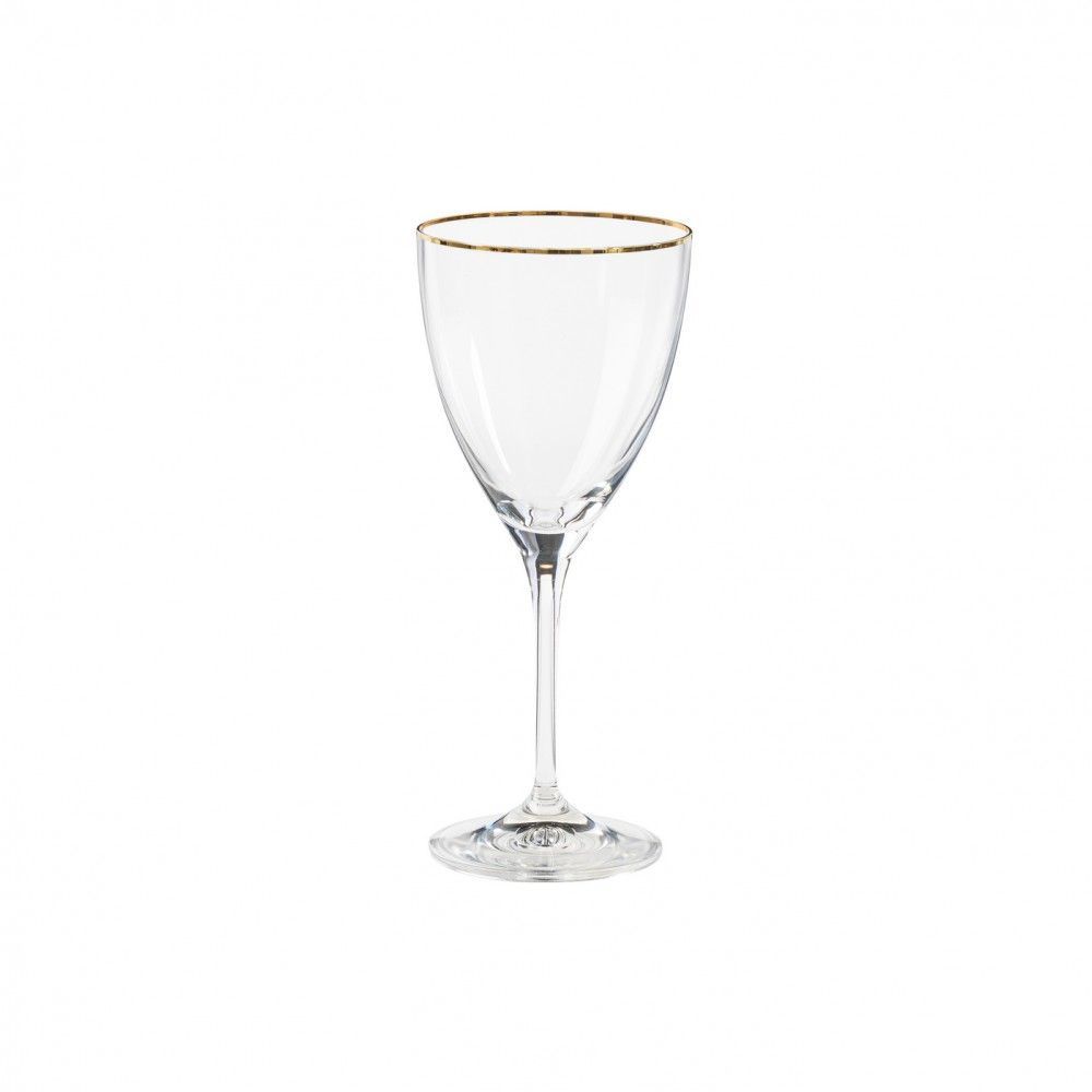 Scout & Nimble Sensa Wine Glass, Set Of 6 Clear With Golden Rim