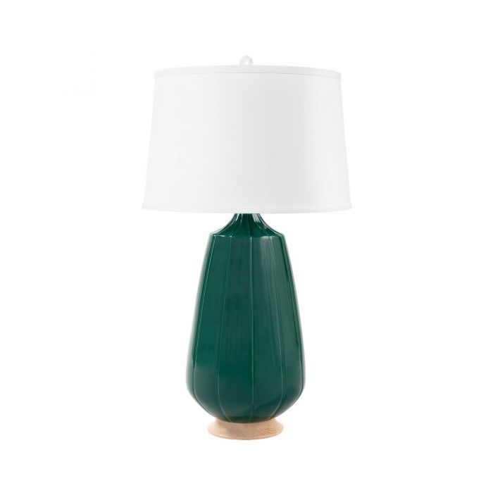 Scout & Nimble Aurora Glazed Emerald Green Ceramic Lamp