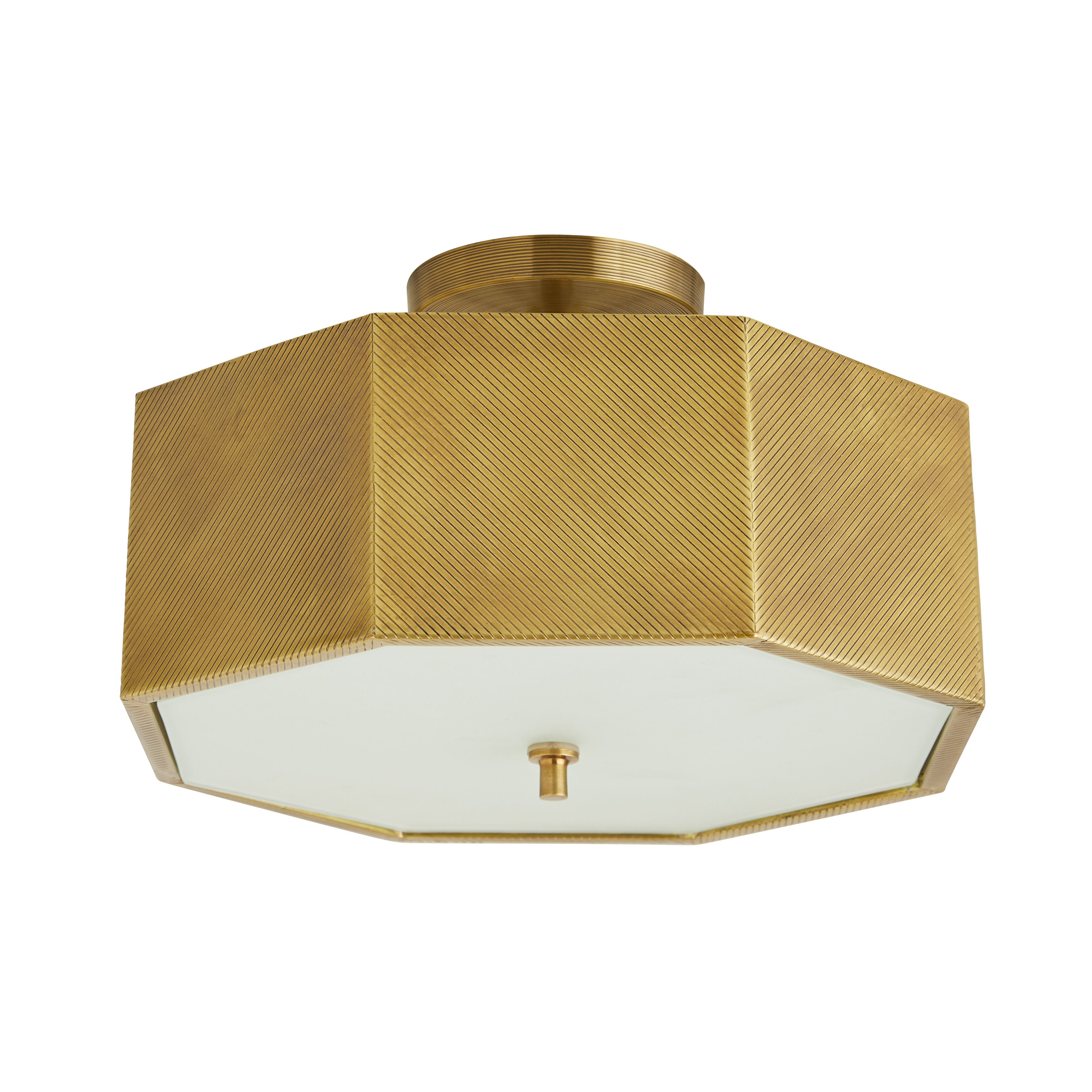 Scout & Nimble Grespan Antique Gold Brass Iron Semi Flush Mount