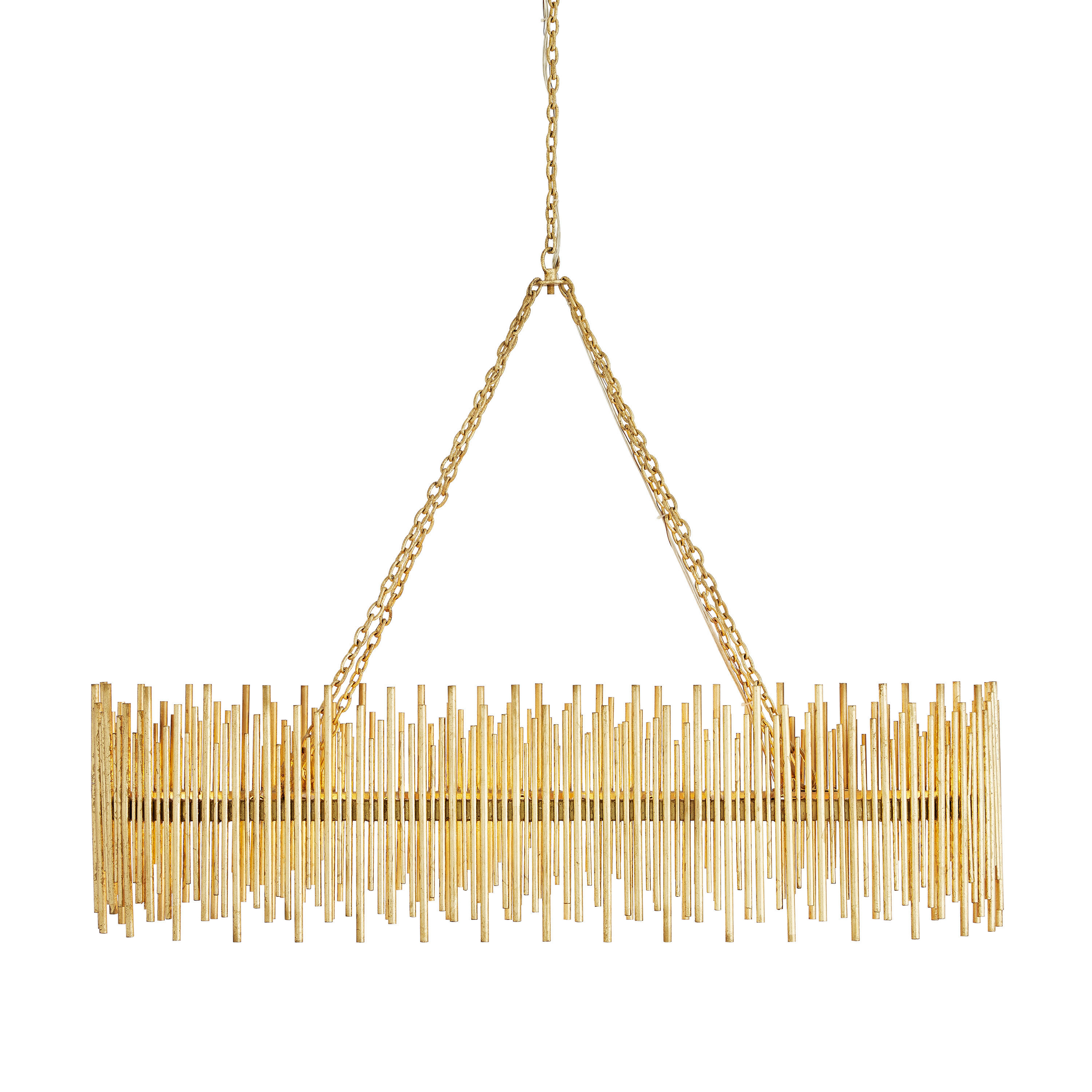 Scout & Nimble Prescott Oval Gold Leaf Iron Chandelier