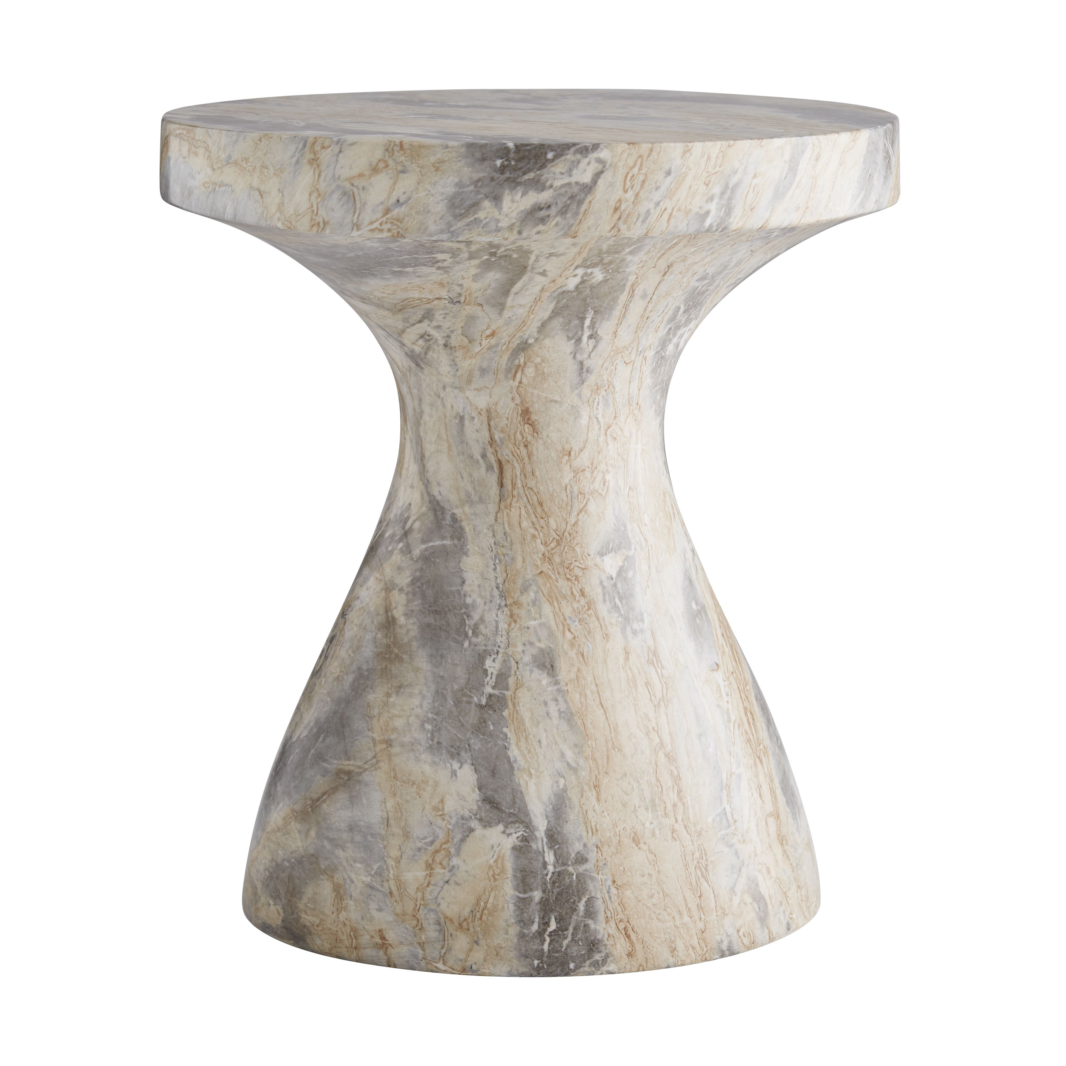 Scout & Nimble Serafina Small Faux Marble Concrete Accent Table