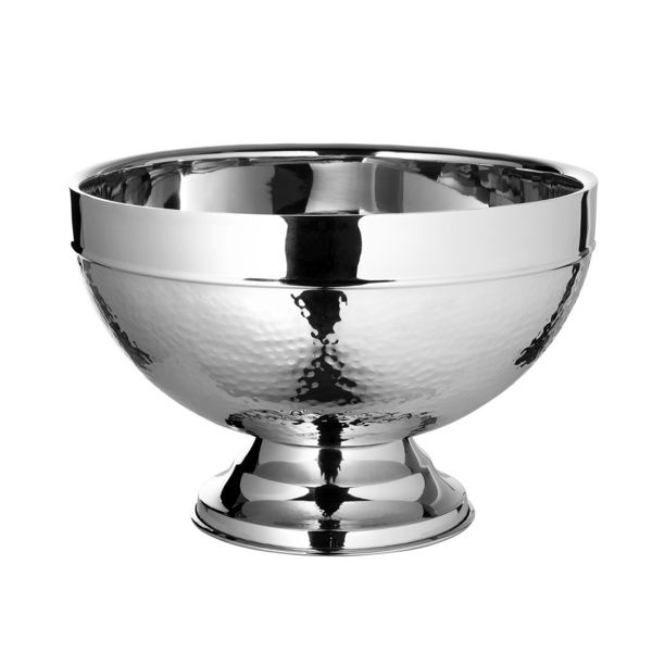 Nassau Smooth Stainless Steel Silver Punchbowl